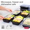 Meal Prep Containers, Single Compartment 10-Pack, BPA-Free Reusable Food Storage, Black, Microwave & Freezer Safe, Stackable Meal Prep Containers for Lunches and Snacks